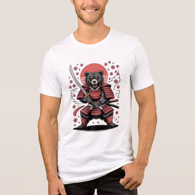Samurai Bear Tri-Blend Shirt (Frente)