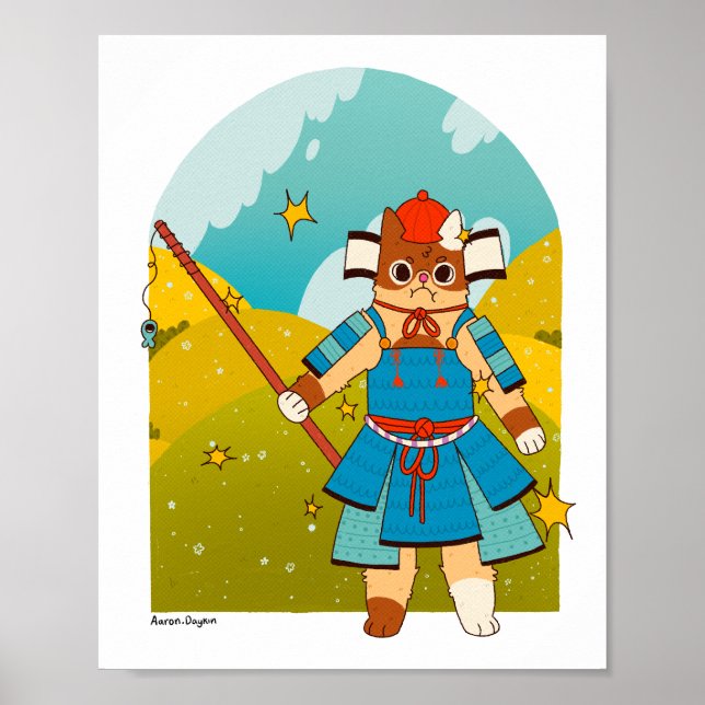 Samurai Cat Poster (Frente)