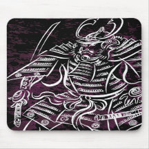 Samurai do Shogun - linha branca Mousepad da