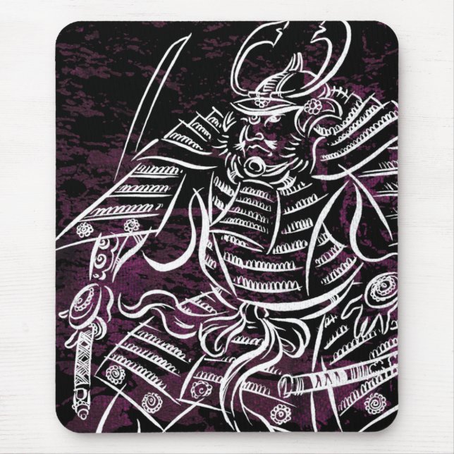 Samurai do Shogun - linha branca Mousepad da (Frente)