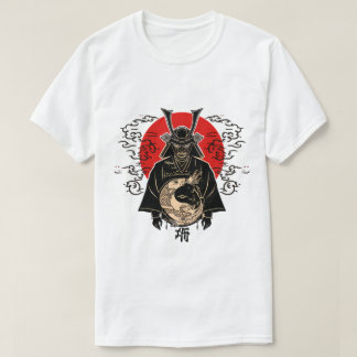 Samurai e Sol Nascente – Camiseta de Arte Japonesa