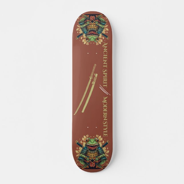 Samurai frog warrior Skateboard (Frente)