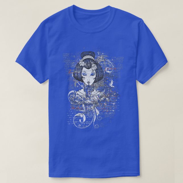 Samurai Geisha Tattoo Style Demon Tops (2) (Frente do Design)