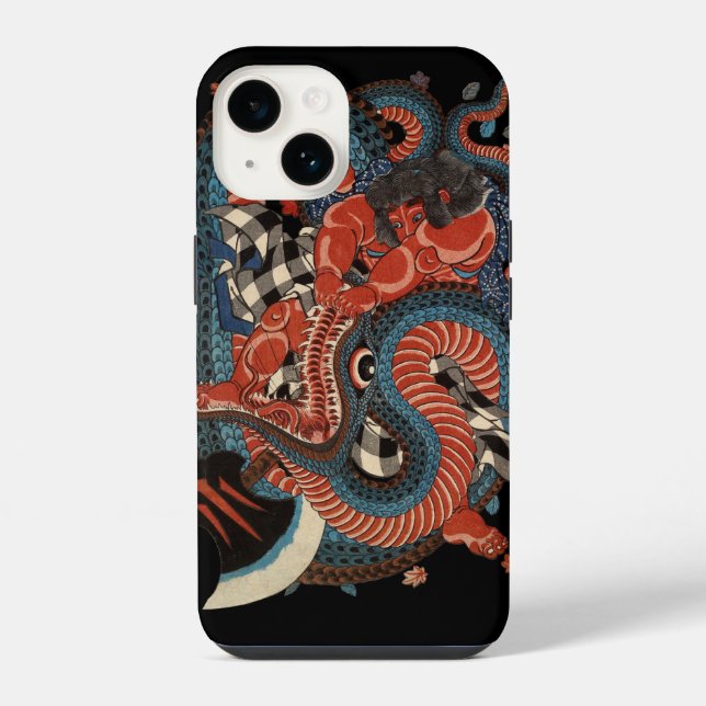 SAMURAI LUTANDO CONTRA UMA SERPENTE GIGANTE (Verso)
