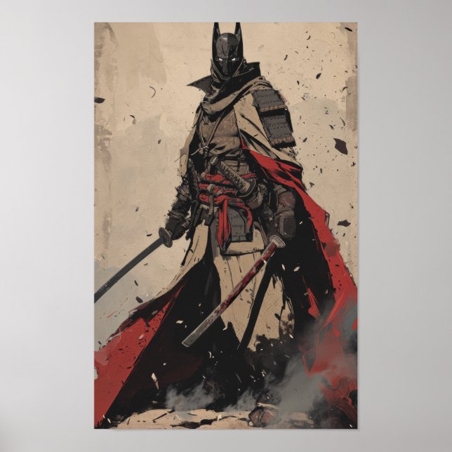 Samurai Ninja Dark Knight Poster - Sword Pose (Frente)