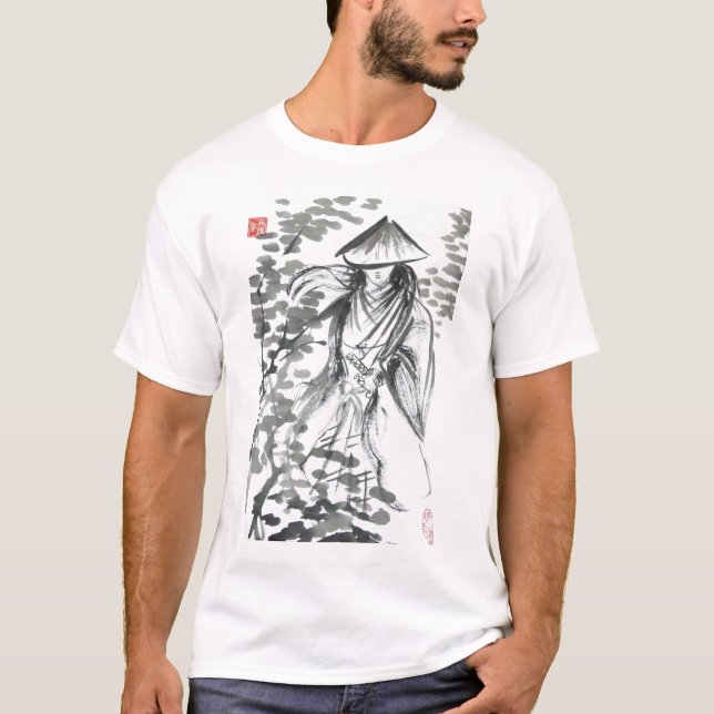 Samurai nos homens de Forst e na camisa unisex de (Frente)