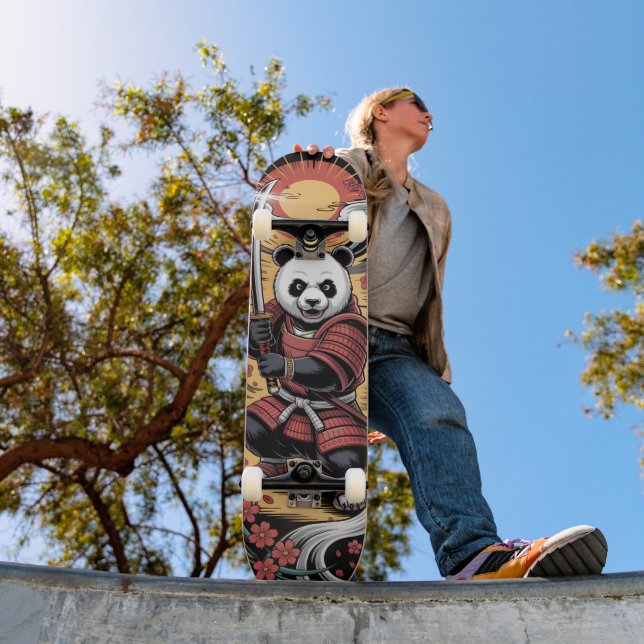 Samurai Panda Bear guerreiro Skateboard (Ao ar livre 1)