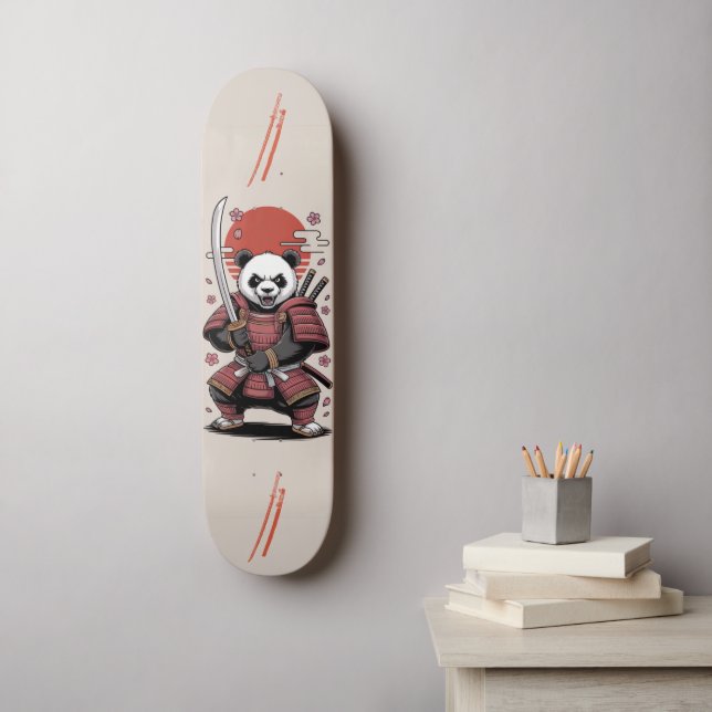 Samurai Panda Bear warrior Skateboard (Arte de parede)