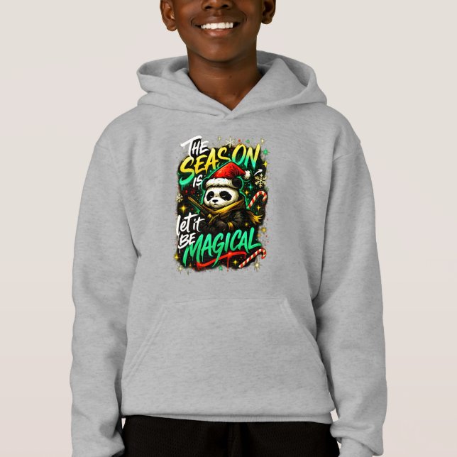 Samurai Panda Menino Capuz Cool Edgy Natal present (Frente)