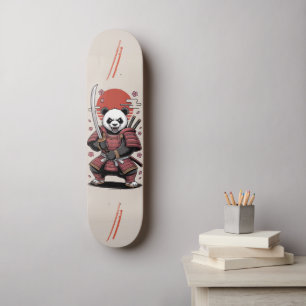 Samurai Panda Urso guerreiro Skateboard
