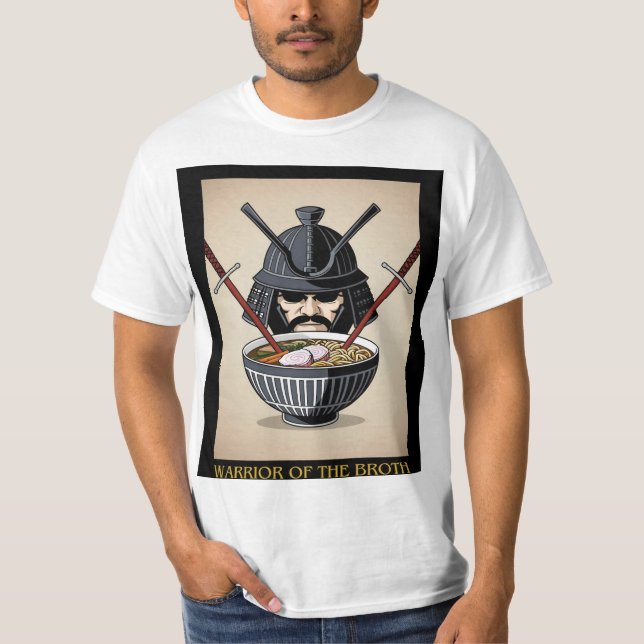 Samurai Ramen T-Shirt - Guerreiro da Camisa BrotT (Frente)