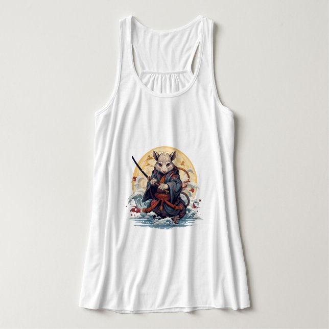 Samurai Rat Women's Tank Tops (Frente do Design)