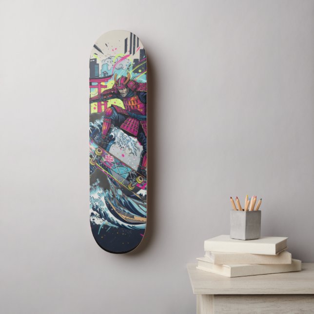 Samurai Skateboard Art – Japanese Spirit & Street  (Arte de parede)