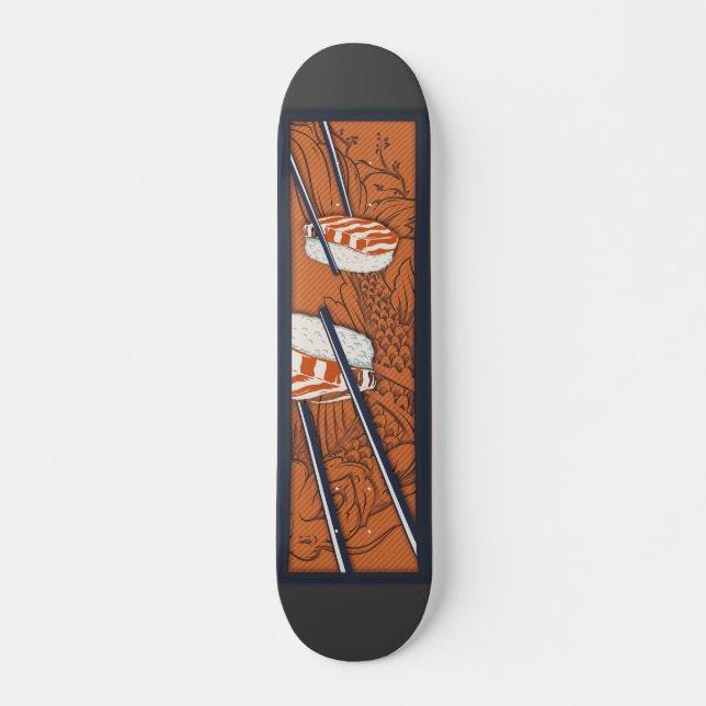 Samurai Sushi Japan Fish Skateboard (Frente)