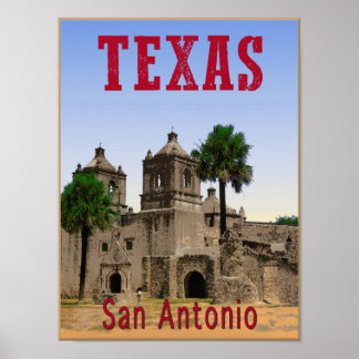 San Antonio, poster de viagens do Texas