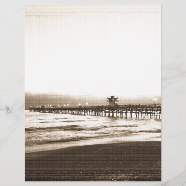 San Clemete píer California - Foto de vintage (Frente)