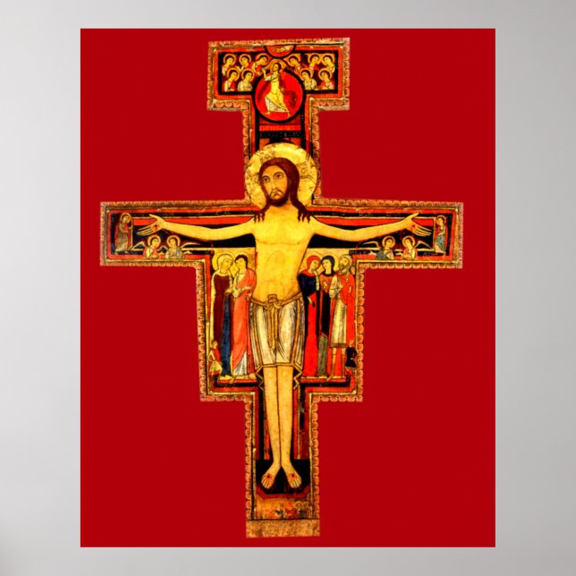 San Damiano Red Crucifix Poster Extra Grande (Frente)