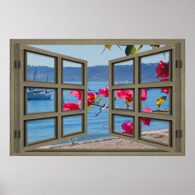 San Diego Bay Through An Open Window Poster (Frente)