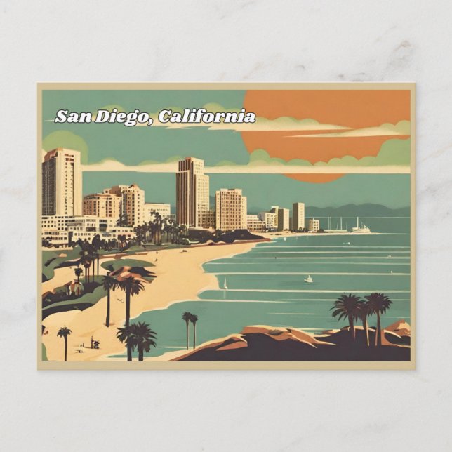 San Diego, Cartão postal da Califórnia (Frente)