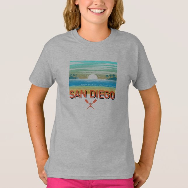 San Diego Design - Camisa T Básica Para Meninas (Frente)