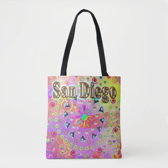 San Diego Lucky Ouro Tote Bag (Frente)