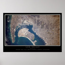 San Diego visto da estação espacial Poster
