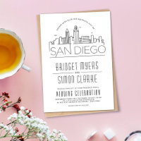 San Diego Wedding | Convite Skyline Estilizado