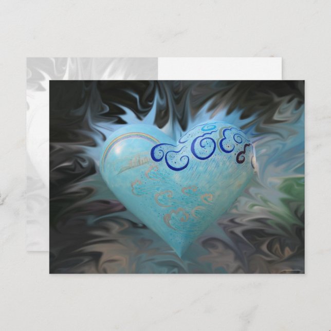 San Francisco Blue Heart - cartão postal (Frente/Verso)