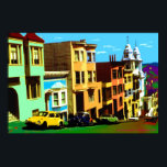 San Francisco Nob Hill 69 - Pop Art Impressão<br><div class="desc">SAN FRANCISCO - uma arte digital de pop com casas vitorianas coloridas ao longo de uma rua íngreme no famoso Nob Hill de São Francisco, em memória do ano de 1969, quando o poder das flores governou a cidade - Impressões americanos de Poster de arte são uma ideia única para...</div>