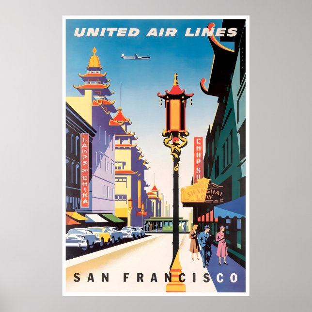 San Francisco Print California Travel Poster (Frente)