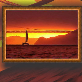 San Francisco Sunset 1124 Art Impressão