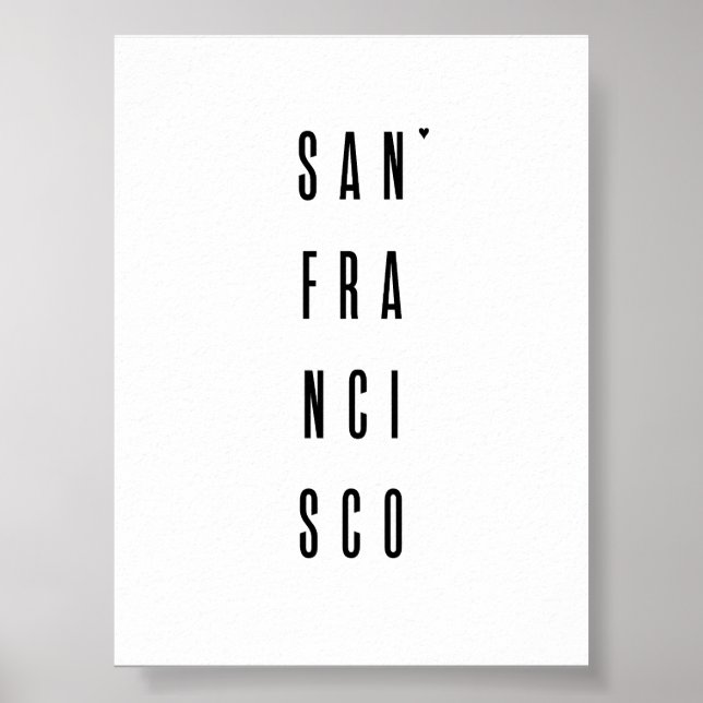 San Fransisco - minimalistic typography poster (Frente)