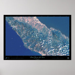 San Juan del Sur, poster de satélite Nicarágua