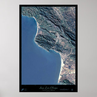 San Luis Obispo, poster de satélite da Califórnia
