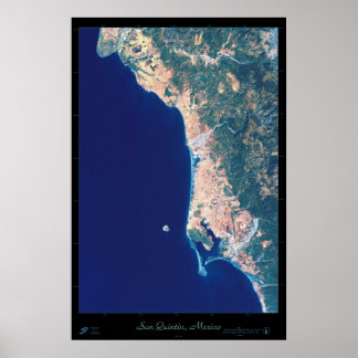 San Quintin, poster de satélite Baja California