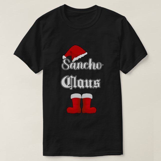 Sancho Claus Engraçado Camisa de Natal (Frente do Design)