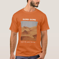 Sand Dune Geografia da Camisa T no Texas Orange