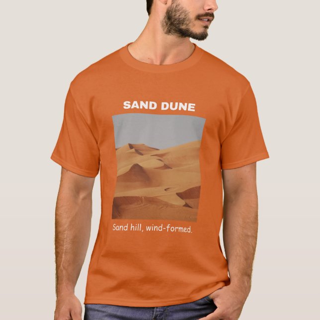Sand Dune Geografia da Camisa T no Texas Orange (Frente)