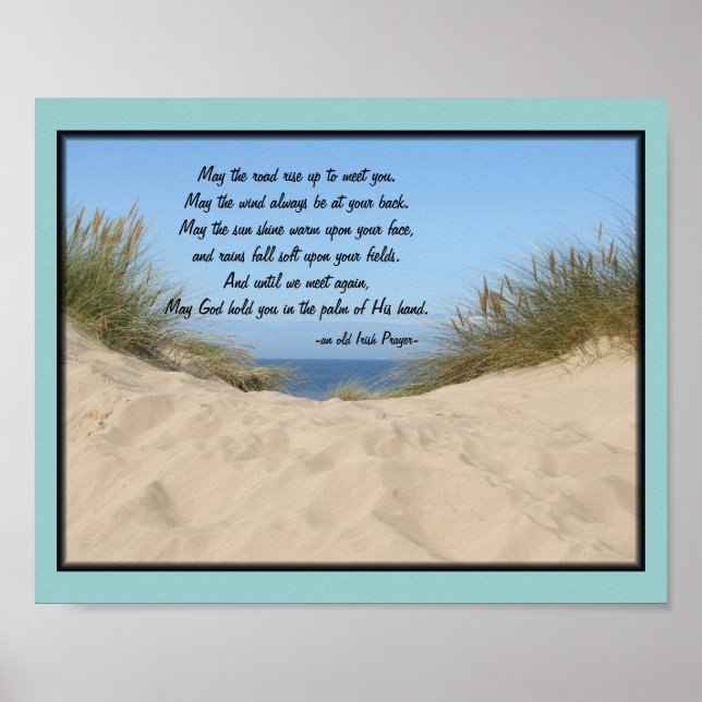 Sand Dunes Irish Prayer Poster (Frente)