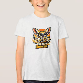 Sand Surfer Fennec Fox Desert Surfing Cartoon Desi