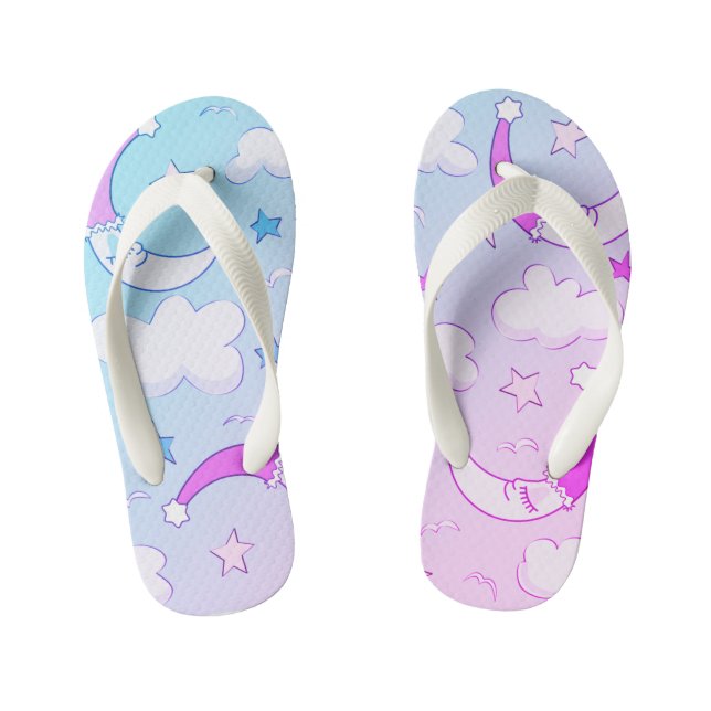 sandálias de criança com gradiente de lua de nuvem (Pé da cama)