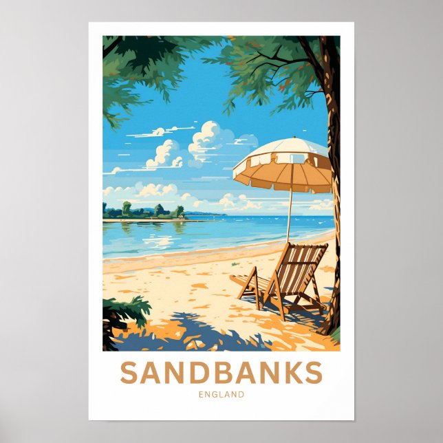 Sandbanks England Viagem Impressão (Frente)