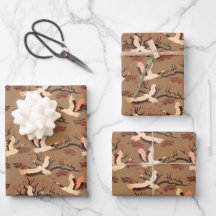 Sandhill Cranes Tres Pattern Brown Gift