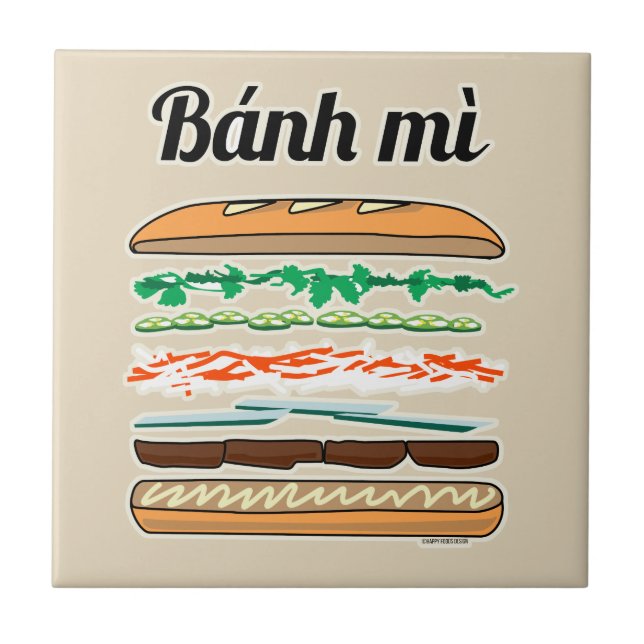 Sanduíche vietnamita de Banh Mi baguete francês (Frente)