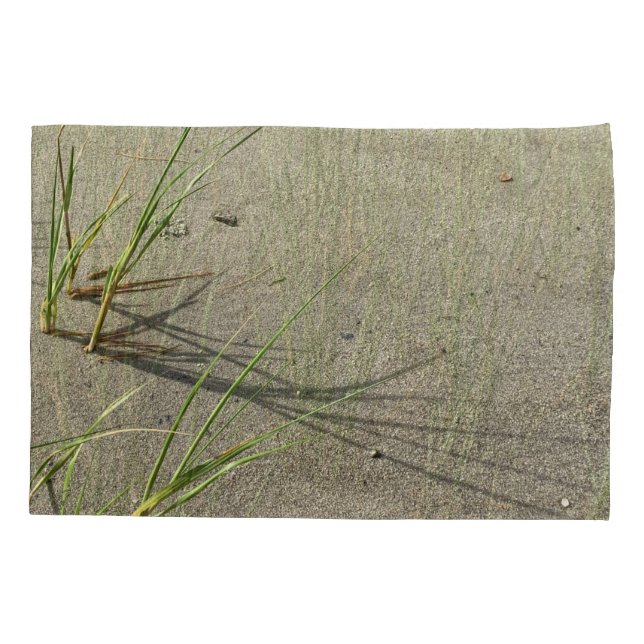 Sandy Beach and Fragile Reeds Pillow Case (Traseira-Esquerda)