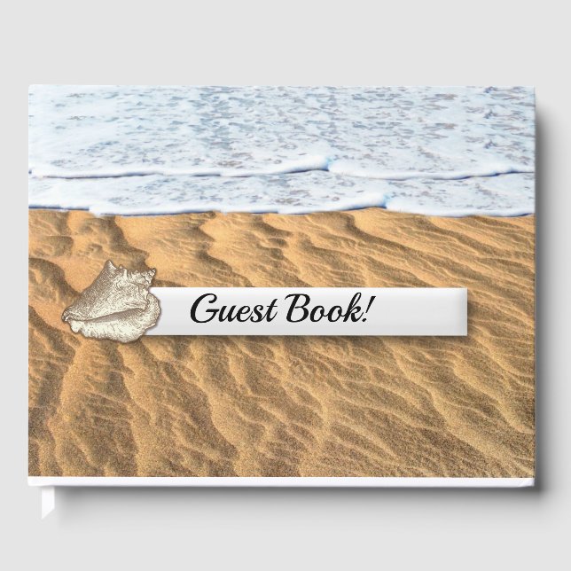 Sandy Beach Personalizado Livro de Convidados (Frente)