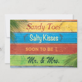 Sandy Toes Salty Kisses Convite Para Chá