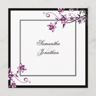 Sangria do convite do casamento & floral elegante