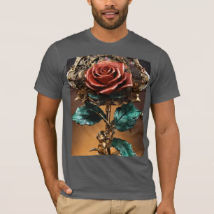 Sangue de Rosa Steampunk - Camisa de Elegância Mec