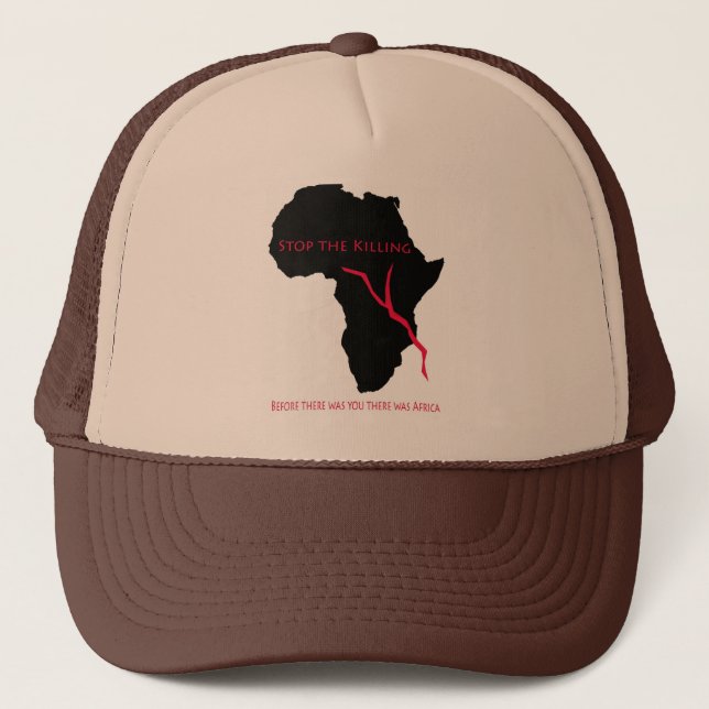 Sangue    do mapa de África do boné de beisebol (Frente)